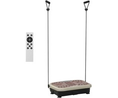HOMCOM Vibracinė plokštė Vibracijos treniruoklis Vibracijos treniruoklis Fitneso treniruoklis LED ekranas USB garsiakalbis Treniruočių juostos Nuotolinis valdymas