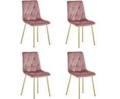 Valora Vidaus kėdė su veliūriniu sėdimu paviršiumi, rožinė, 86,5 cm