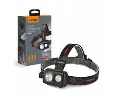 Videx Priekinis žibintas su jutikliu LED įkraunamas 10W + 3W, su rankiniu būdu reguliuojamu šviesos jungikliu ir valdomas rankos judesiu