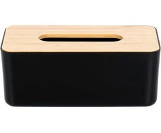 Vilde juodas bambukinis servetėlių dėklas 24x13x9,5 cm