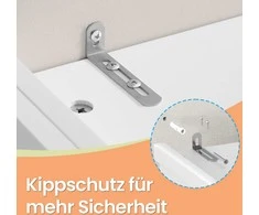 Songmics Virtuvės spintelė MDF 40x76x182,1 cm balta