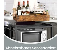 Songmics Virtuvės vežimėlis su padėklu 65 × 40 × 86 cm