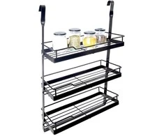 Orion Metalinė Kabyklinė Virtuvės Lentyna RADKA 32x11x46 cm Juoda