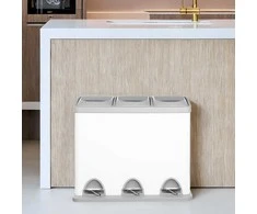 Songmics Virtuvės atliekų dėžė, 3 x 8 litrų, mažos talpos