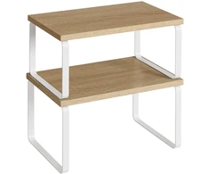 Leobert Virtuvinės stalviršio lentynos, rudos ir juodos, 29,7 × 19,5 × 15,5 cm ir 29,7 × 18,5 × 13,6 cm, 2 vnt.