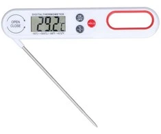 Virtuvinis termometras su LCD ekranu ir nerūdijančio plieno sonda