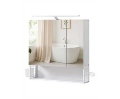 Songmics Vonios kambario spintelė su LED apšvietimu, 14,6 x 70 cm