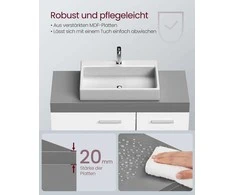 Songmics Vasagle Tualetinis unitazas 2 skyriai už durų