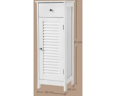 Songmics Vonios spintelė su stalčiumi 32x87x30 cm