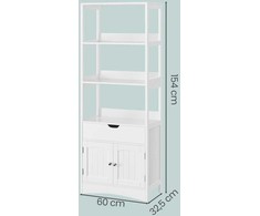 Songmics Vonios spintelė VASAGLE MDF 60x32,5x154 cm