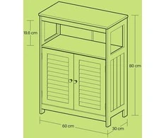 Songmics Spintelė VASAGLE MDF 60x80x30 cm balta