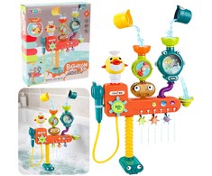 Lean Toys Vonios žaislas su ratais ir puodeliais