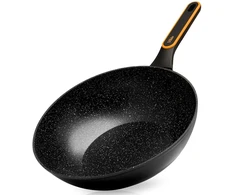 Wok keptuvė su granitine danga, juoda, Ø 32 cm