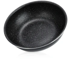 Wok keptuvė su PFLUON GRANIT danga, juoda, 26 cm