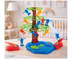 Lean Toys Žaidimas Jumping Monkeys medyje su ežeru ir krokodilu