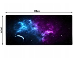 Pelės kilimėlis žaidimams XXL 80x30 cm su kosmoso grafika