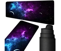 Pelės kilimėlis žaidimams XXL 80x30 cm su kosmoso grafika