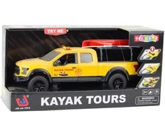 Lean Toys Žaislinis visureigis su baidare, šviesos ir garso efektais, 1:12
