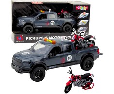 Lean Toys Žaislinis visureigis su motociklu, šviesomis ir garsais, 33.5 cm