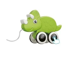 Lean Toys Žaislinis dinozauras su virvele ir garseliu, 21x10x14 cm