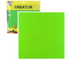 Lean Toys Žalias konstravimo pagrindas 25.5x25.5 cm