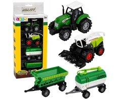 Lean Toys Žemės ūkio technikos rinkinys 1:68 4 vnt.
