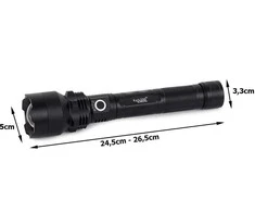 Žibintuvėlis Bailong BL-P59-2-P50 su CREE XHP50 dioda ir zoom funkcija