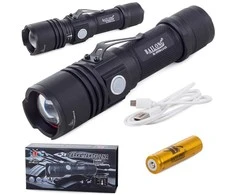 Žibintuvėlis Bailong W556 su CREE XM-L T6 dioda ir USB įkrovimu