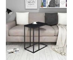 Žurnalinis staliukas, C-forma, juodas marmuras, ModernHome