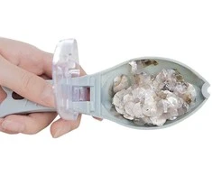 Žuvų skustukas su konteineriu 15,5 cm baltas