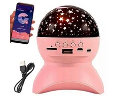 Žvaigždžių projektorius su LED apšvietimu ir Bluetooth garsiakalbiu