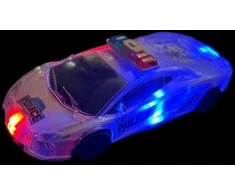 Greitasis policijos automobilis su LED šviesomis ir sirena