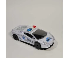 Greitasis policijos automobilis su LED šviesomis ir sirena