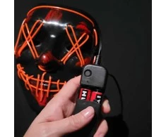 LED Helovino kaukė Purge - oranžinė