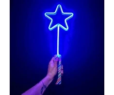 LED Neoninė žvaigždė - mėlyna