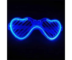 Širdelės formos LED akiniai - mėlyni