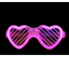 Širdelės formos LED akiniai - rožini