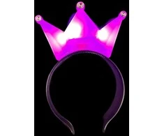 Šviečianti princesės karūna lankelis - rožinis