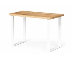 BERGAMO Baltas S 110X60 ąžuolinis stalas : Apdaila - Be apdailos, Stalviršio briauna - 2 cm