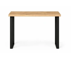 BERGAMO S 115X65 ąžuolinis stalas : Apdaila - Be apdailos, Stalviršio briauna - 2 cm