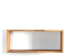 CLOSE (100x24x32cm) ąžuolinė sieninė lentyna : Apdaila - Aliejuota bespalviu linų sėmenų aliejumi