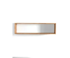 CLOSE (120x24x32cm) ąžuolinė sieninė lentyna : Apdaila - Aliejuota bespalviu linų sėmenų aliejumi