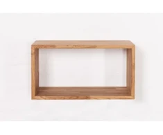 CLOSE (60x24x32cm) ąžuolinė sieninė lentyna : Apdaila - Aliejuota bespalviu linų sėmenų aliejumi