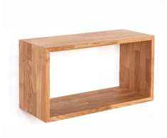 CLOSE (60x24x32cm) ąžuolinė sieninė lentyna : Apdaila - Aliejuota bespalviu linų sėmenų aliejumi