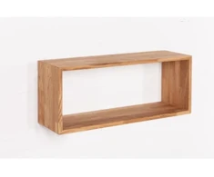 CLOSE (80x24x32cm) ąžuolinė sieninė lentyna : Apdaila - Aliejuota bespalviu linų sėmenų aliejumi