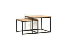 CUBO MIX S 2 in1 ąžuolinis žurnalinis staliukas : Apdaila - Be apdailos