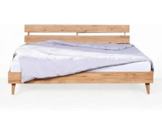 DANISH 160 Ąžuolinė Lova : Apdaila - Be apdailos, Čiužinio dydis - 160x200cm, Kojos - Metalinės, juodos spalvos, lovoms