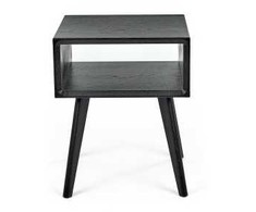 DANISH SIMPLE Juodas 40cm juoda, ąžuolinė spintelė prie lovos