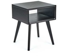 DANISH SIMPLE Juodas 40cm juoda, ąžuolinė spintelė prie lovos