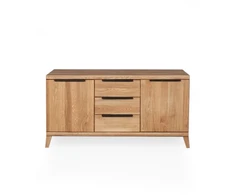 HUGO 140cm Ąžuolinė komoda : Apdaila - Be apdailos, Aukštis - 77cm